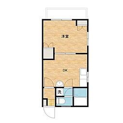 ラルジュ愛宕 1DKの間取図画像