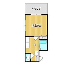 ベルウッドハイツ泉が丘 1Kの間取図画像