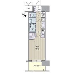 パルティール笠寺 1Kの間取図画像