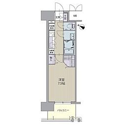 パルティール笠寺 1Kの間取図画像