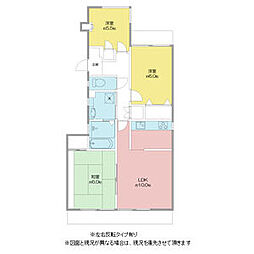クラールエクメーネ堀 3LDKの間取図画像