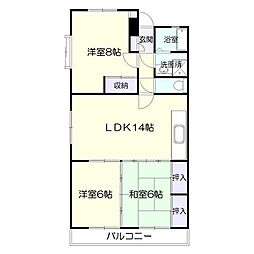 ベネフィス西陵 3LDKの間取図画像