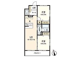 LeChouChou 2LDKの間取図画像