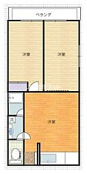 シティハイツ 2LDKの間取図画像