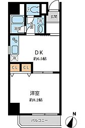 オーキッドレジデンス千葉中央 1DKの間取図画像