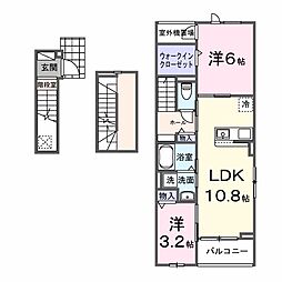 ララ シャングリラ 2LDKの間取図画像