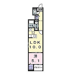 ベル・ウッド深大寺 1LDKの間取図画像