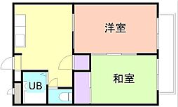 マンション吹上 2DKの間取図画像