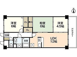 RBハイツ西条 3LDKの間取図画像