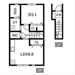 ブラストII 1LDKの間取図画像