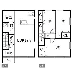 グラン・ファミリアB 3LDKの間取図画像
