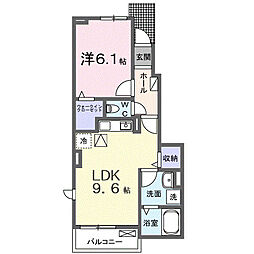 フィオーレ エム 1LDKの間取図画像