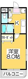 ソルトビレッジ 1Kの間取図画像