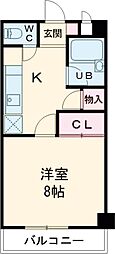 豊成ビル 1Kの間取図画像
