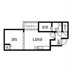ALEGRIA門真本町 1LDKの間取図画像