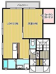 スカイガーデン三条4号地 1LDKの間取図画像