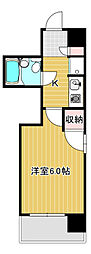 ダイアパレス比治山パークサイド 1Kの間取図画像