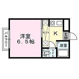 レスポワール幸町 1Kの間取図画像