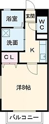 アバンス山和 1Kの間取図画像