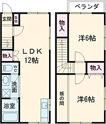 グランディール3 2LDKの間取図画像