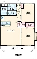ユーミースマイル2 2LDKの間取図画像
