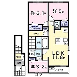 メゾン・ド・ノート 3LDKの間取図画像