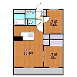 リフォーレ 2LDKの間取図画像
