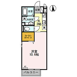 メゾンクロッシー 1Kの間取図画像