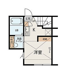 サントゥール山手 ワンルームの間取図画像
