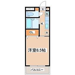 フォレストプラザ 1Kの間取図画像