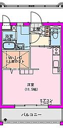 (仮称)都城市中町マンション ワンルームの間取図画像