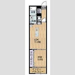 Growth Daiou 1LDKの間取図画像