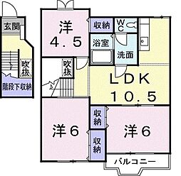 エクセラン2番館 3LDKの間取図画像