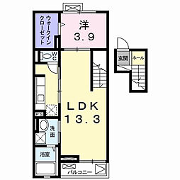 アルモニーメゾン 1LDKの間取図画像