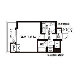ウイステリア千種 1Kの間取図画像