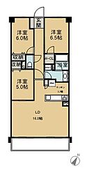 レーベン守谷THESQUARE 3LDKの間取図画像