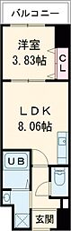 FREEDOM residence堺寺地町 1LDKの間取図画像