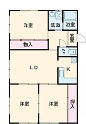 ユートピアタウン2 3LDKの間取図画像