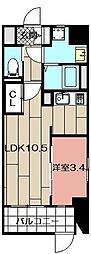 (仮称)若富士町マンション 1LDKの間取図画像
