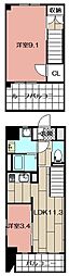 (仮称)若富士町マンション 2LDKの間取図画像