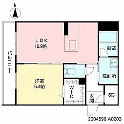 ShaMaison日向 1LDKの間取図画像