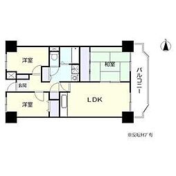 プレスト・コート壱番館 3LDKの間取図画像