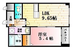 大和トラスト191 1LDKの間取図画像