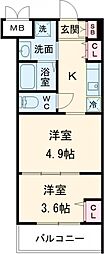 MJC京都EsTRUTH 2Kの間取図画像