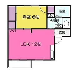 ハイム・デパウゼ 1LDKの間取図画像