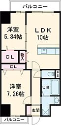 FREEDOM residence堺寺地町 2LDKの間取図画像