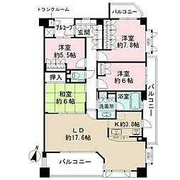 パークハウス一社 4LDKの間取図画像
