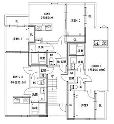 メゾン・ボア周船寺 1LDKの間取図画像