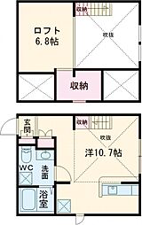 RRIMAKASHIWA 1Kの間取図画像