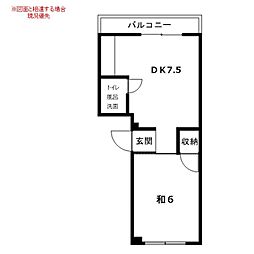 コーポ三宅 1DKの間取図画像